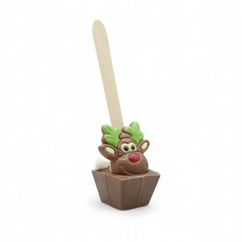 Cuillère à chocolat chaud lait renne mini guimauve - 55g