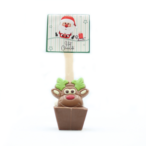 Cuillère à chocolat chaud lait renne mini guimauve - 55g
