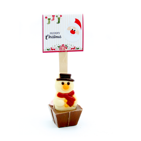 Cuillère à chocolat lait chaud bonhomme de neige - 55g