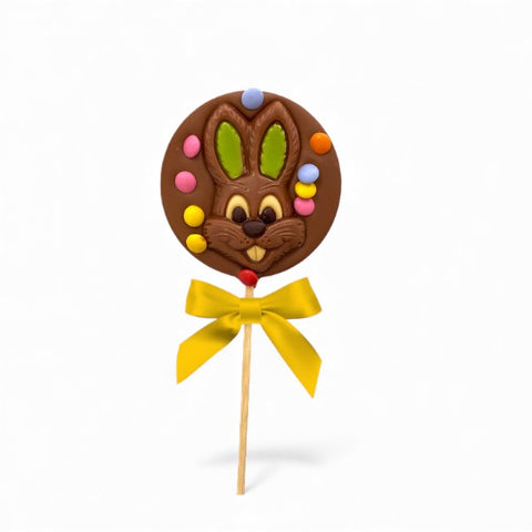 Sucette ronde chocolat Lapin smarties - 50g