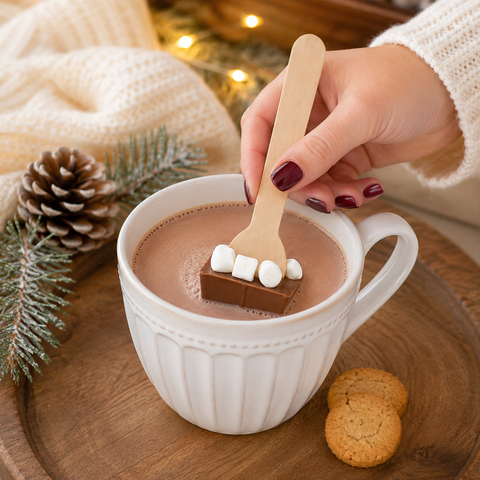 Cuillère à chocolat chaud lait mini guimauves - 45g