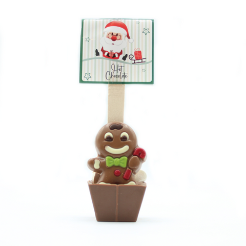 Cuillère à chocolat chaud lait bonhomme pe mini guimauve - 55g