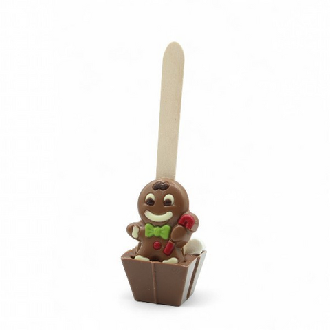 Cuillère à chocolat chaud lait bonhomme pe mini guimauve - 55g