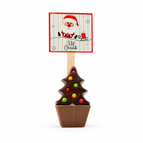 Cuillère à chocolat chaud lait sapin mini guimauve - 55g