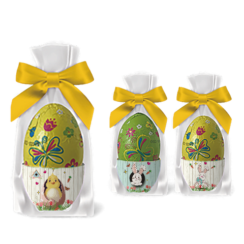 Coquetier de Pâques assorti avec œuf en chocolat - 20g
