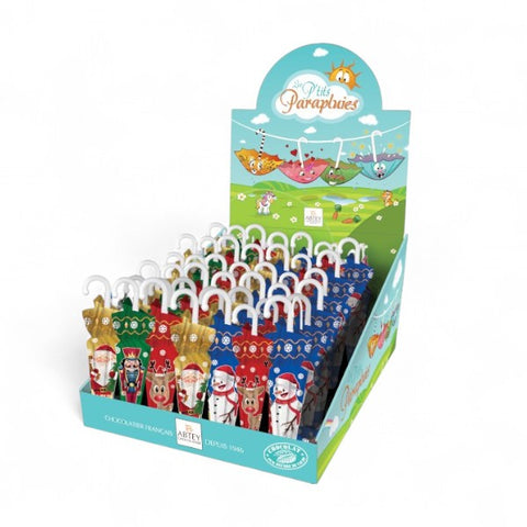Petit parapluie en chocolat au lait thème noël - 12g