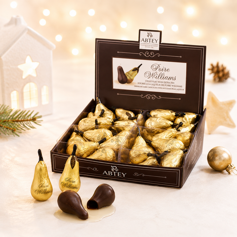 Chocolat fourré à la liqueur poire williams - 20g