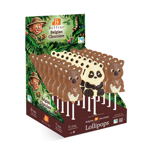 Sucette chocolat au lait jungle - 25g