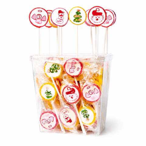 Petites sucettes rock motifs de noël - 10g