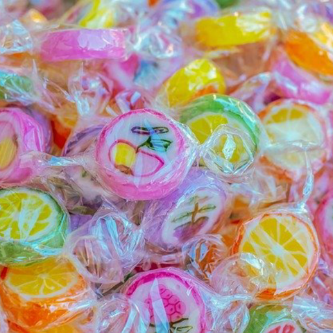 Bonbons rock "fleurs fruits" -  vrac de 1,5kg