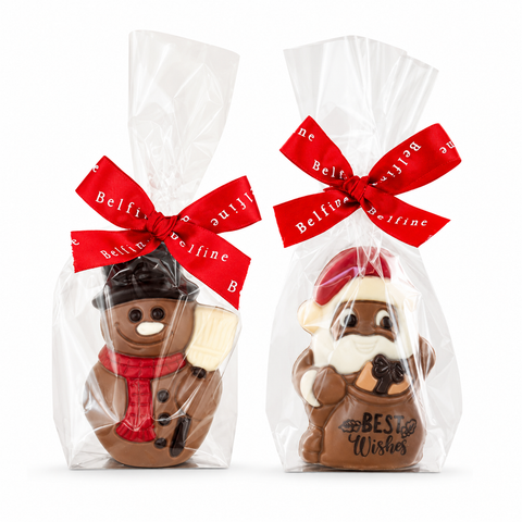 Moulage chocolat Père Noël et Bonhomme de Neige - 35g