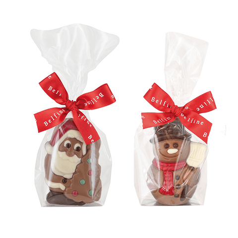 Moulage chocolat père noël et bonhomme de neige - 40g