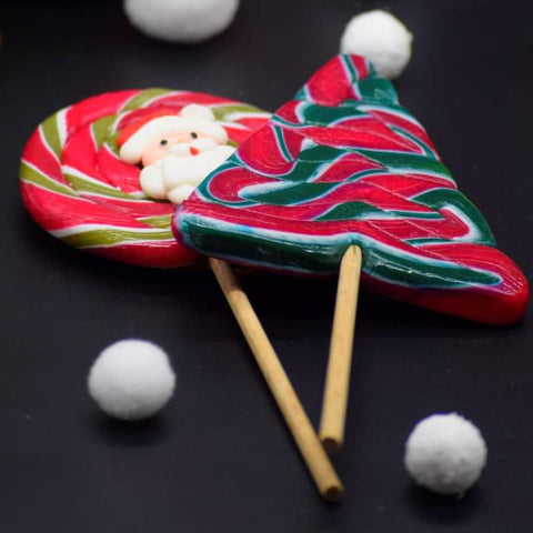 Confiserie traditionnelle sucette ronde noël - 65g
