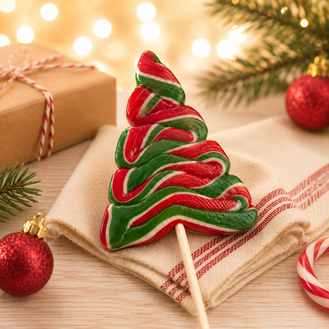 Confiserie traditionnelle sucette sapin noël - 50g