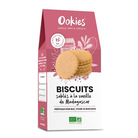 Préparation gâteau bio- biscuits sablés à la vanille - 320g