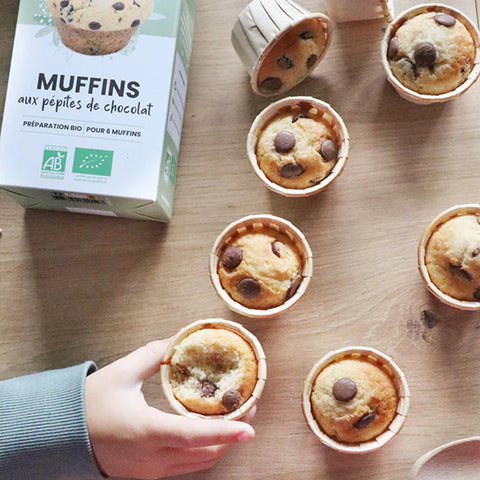 Préparation gâteau bio- muffins pépites de chocolat - 280g