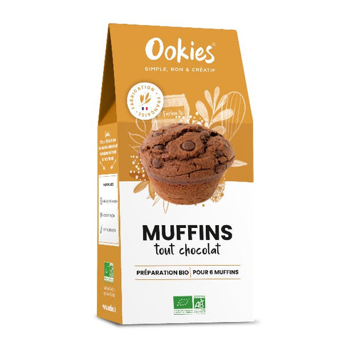 Préparation gâteau bio- muffins tout chocolat - 300g