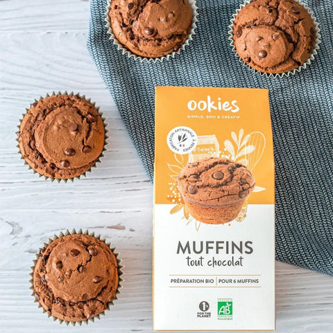 Préparation gâteau bio- muffins tout chocolat - 300g