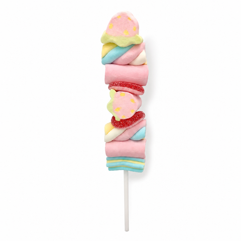 Brochette de guimauve "fraise" - 40g