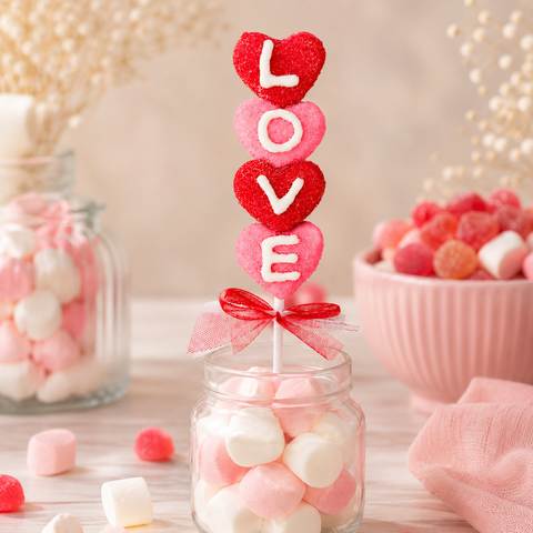 Brochette de guimauve thême "love" - 40g