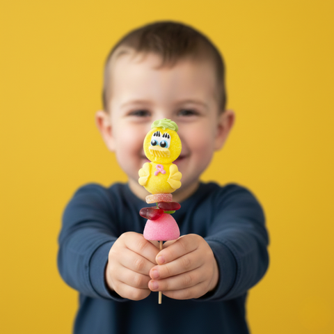 Brochette de guimauve Pâques canari - 55g