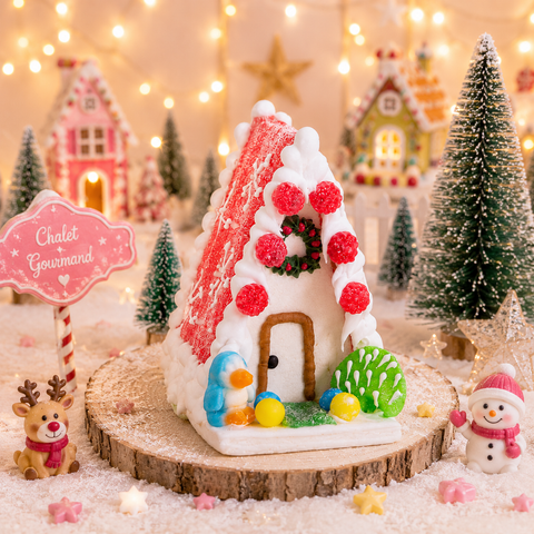 Chalet de noël confiseries décoratives 190g
