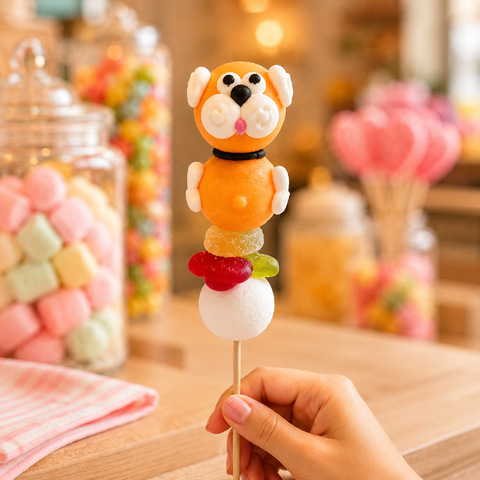 Brochette de guimauve en forme de "Chien" - 55g