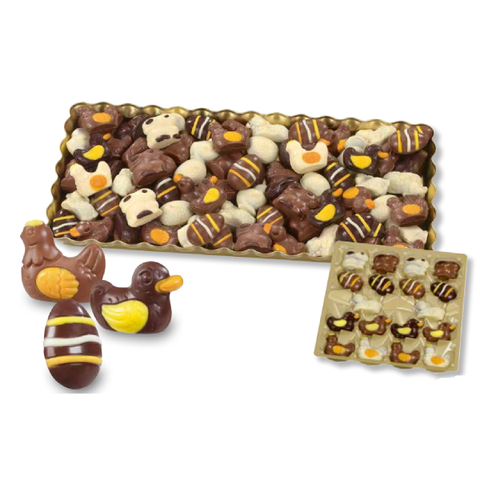 Chocolat praliné noisette figurines de Pâques - vrac de 2.34kg