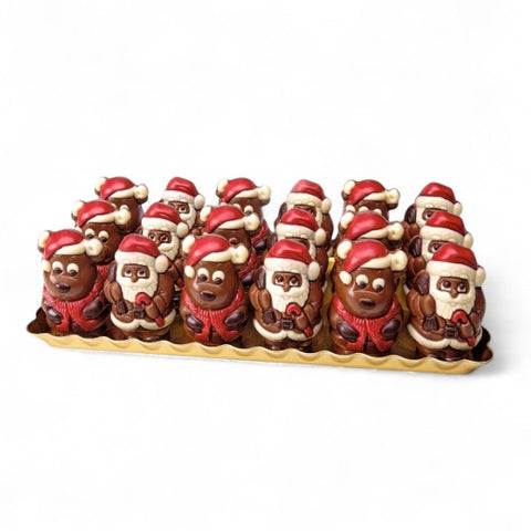 Moulage chocolat père noël élan - 55g