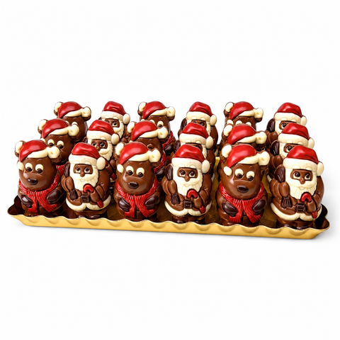 Moulage chocolat père noël élan - 55g