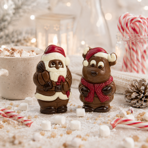 Moulage chocolat père noël élan - 55g