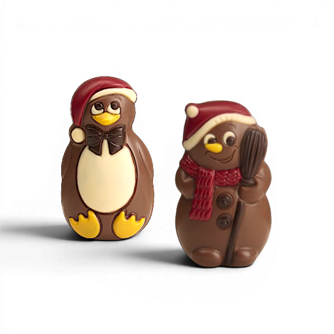 Moulage chocolat bonhomme de neige pingouin - 55g