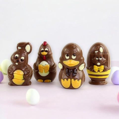 Moulage en chocolat Poule et Oeuf Lapin - 55g