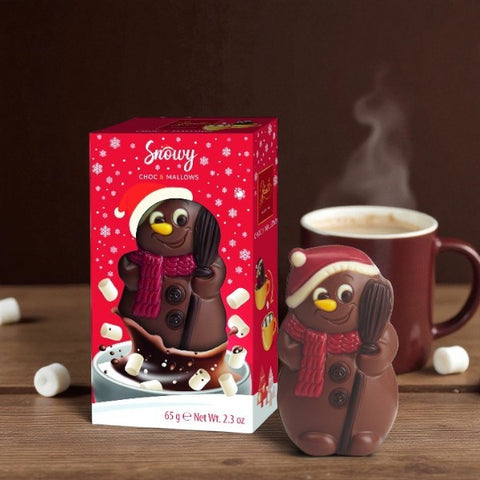 Chocolat chaud noël bonhomme de neige avec mini guimauves - 65g