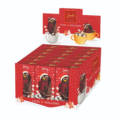 Chocolat chaud noël bonhomme de neige avec mini guimauves - 65g