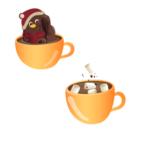 Chocolat chaud noël bonhomme de neige avec mini guimauves - 65g