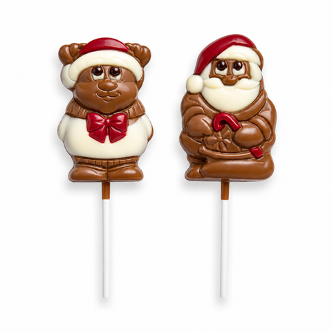 Assortiment sucettes de noël chocolat au lait - 30g