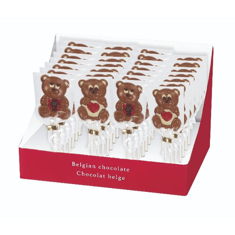 Sucette chocolat lait ourson - 35g