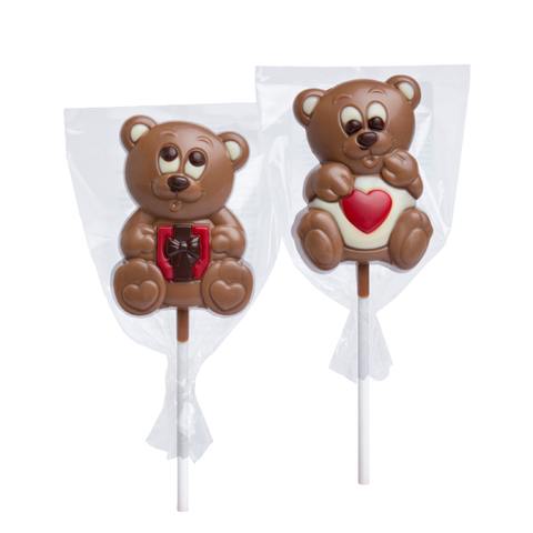 Sucette chocolat lait ourson - 35g