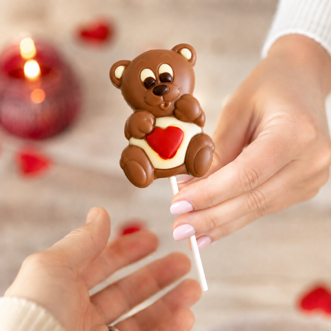 Sucette chocolat lait ourson - 35g