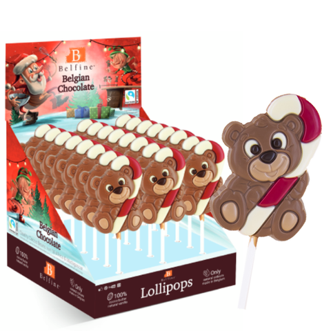 Lollipops chocolat au lait ourson/canne - 25g