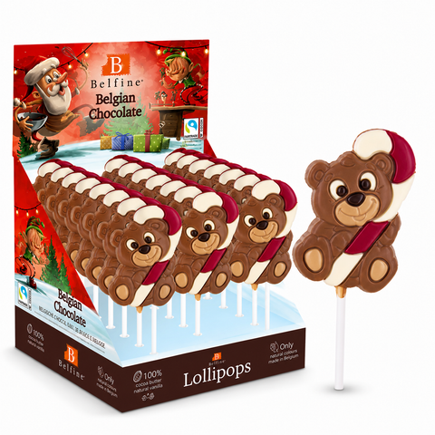 Lollipops chocolat au lait ourson/canne - 25g