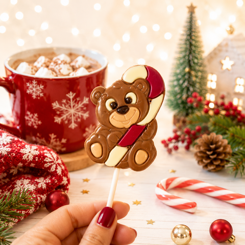 Lollipops chocolat au lait ourson/canne - 25g
