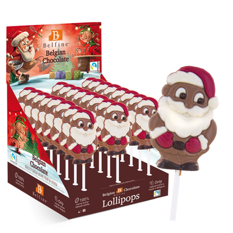 Lollipops chocolat au lait père noël - 25g