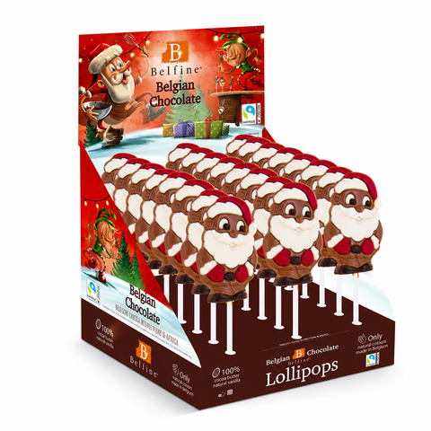 Lollipops chocolat au lait père noël - 25g