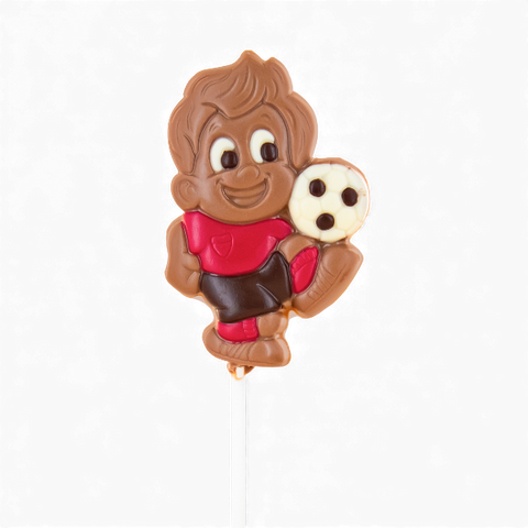 Sucette chocolat au lait footballeur - 25g