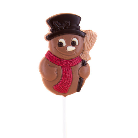 Lollipops chocolat au lait bonhomme de neige - 25g