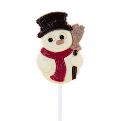 Lollipops chocolat au lait bonhomme de neige - 25g