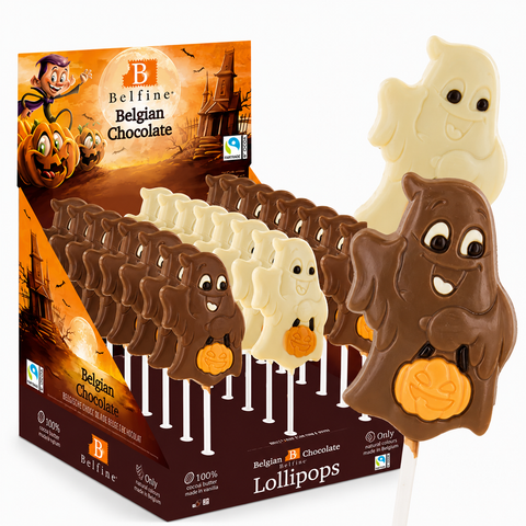 Lollipops chocolat au lait fantôme - 25g