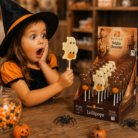 Lollipops chocolat au lait fantôme - 25g